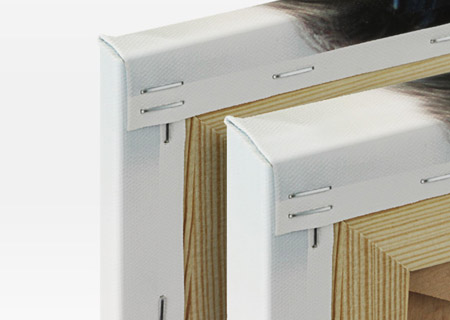 Details aanzicht foto op canvas productie