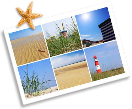 Fotocollage van vakantiefoto's