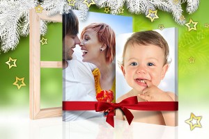 Kerst website foto op canvas cadeau aanzicht