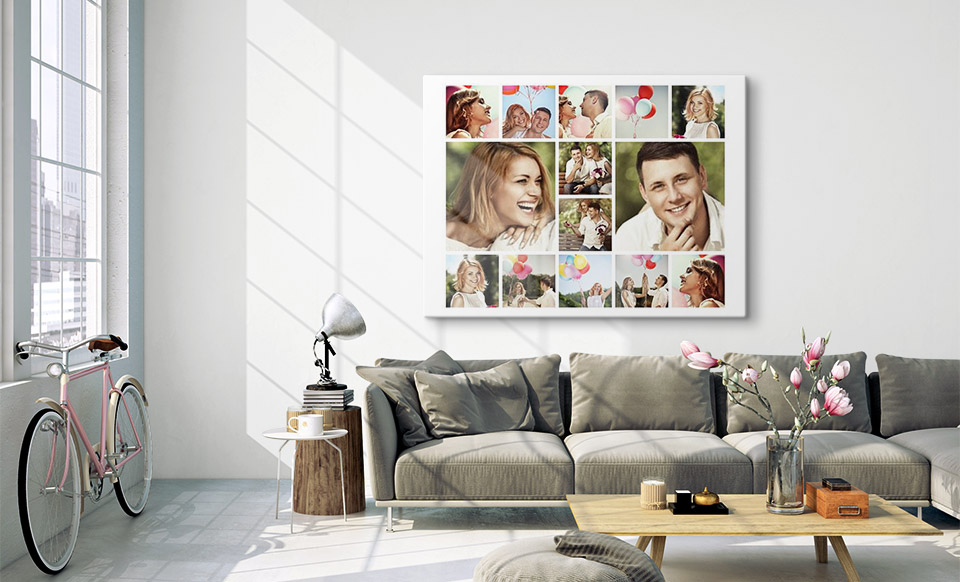 Fotocollage op canvas | gratis designs | 24u service