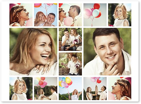 Promotie uitgebreid driehoek Fotocollage op canvas | 250 gratis designs | 24u service